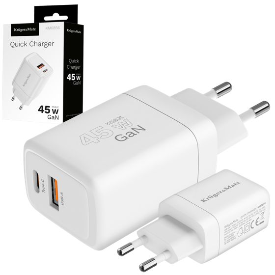 GAN 45W Power Delivery -pikalataus Kruger&Matz -pikalaturin