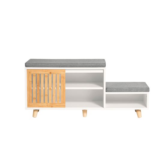 SoBuy Säilytyspenkki FSR125-WN ekologinen lasten vaatepenkki valkoinen