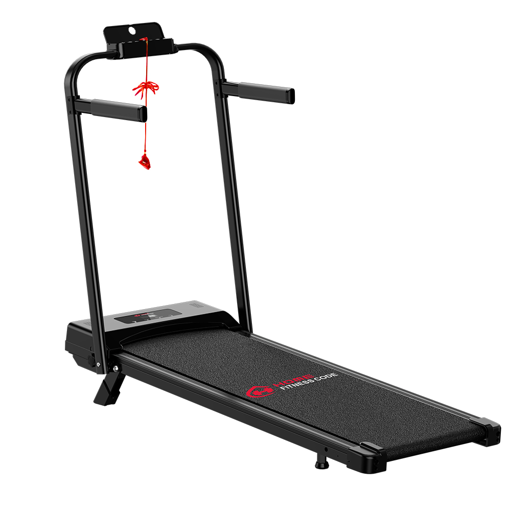 C1 Kokoontaitettava kävely- ja juoksumatto LCD-näyttö 1–8 KM/H 5% kaltevuus sivukahvat kotikäyttöön kuntoiluun