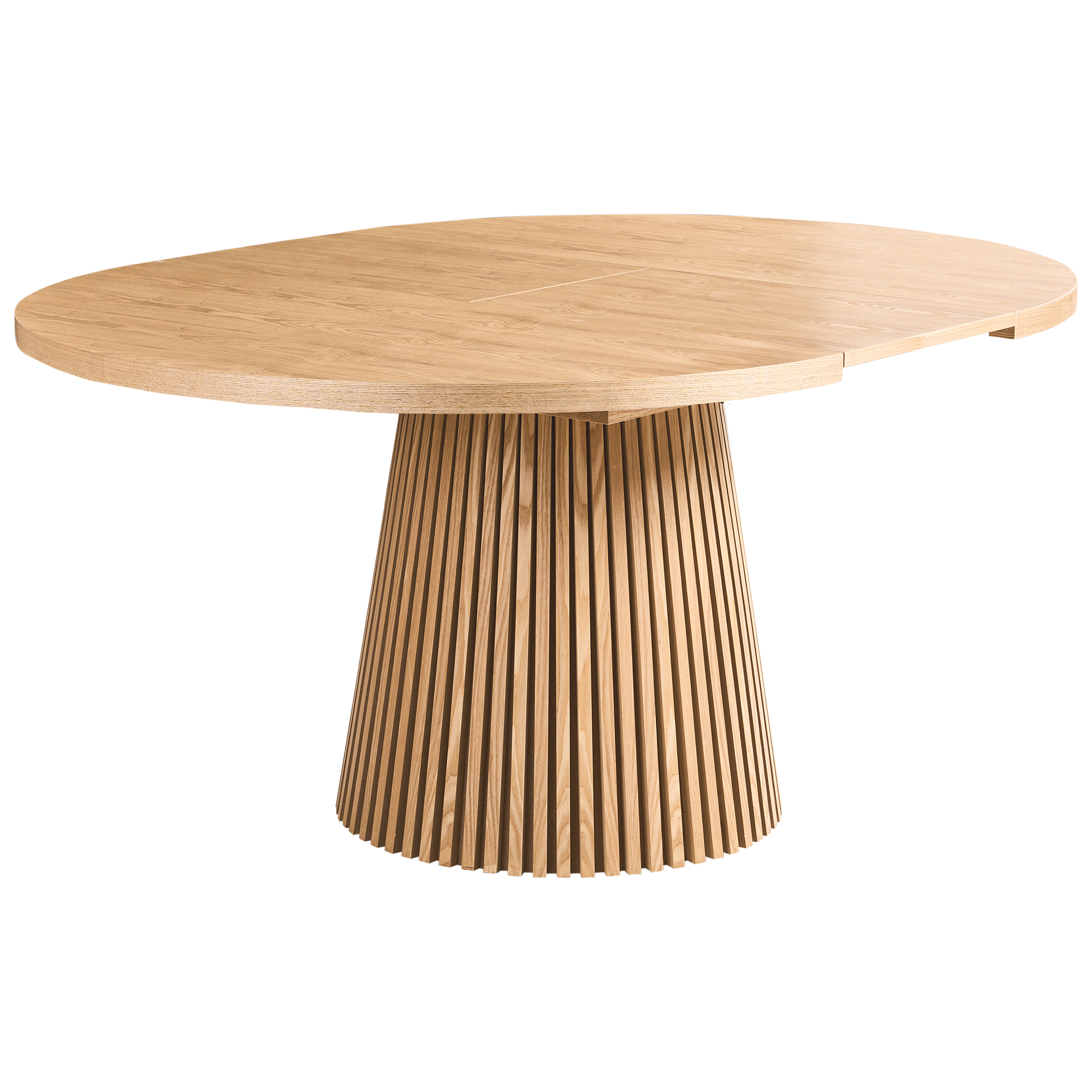 Jatkettava ruokapöytä MOORE Vaalea saarniviilu 120/160 cm 120 cm