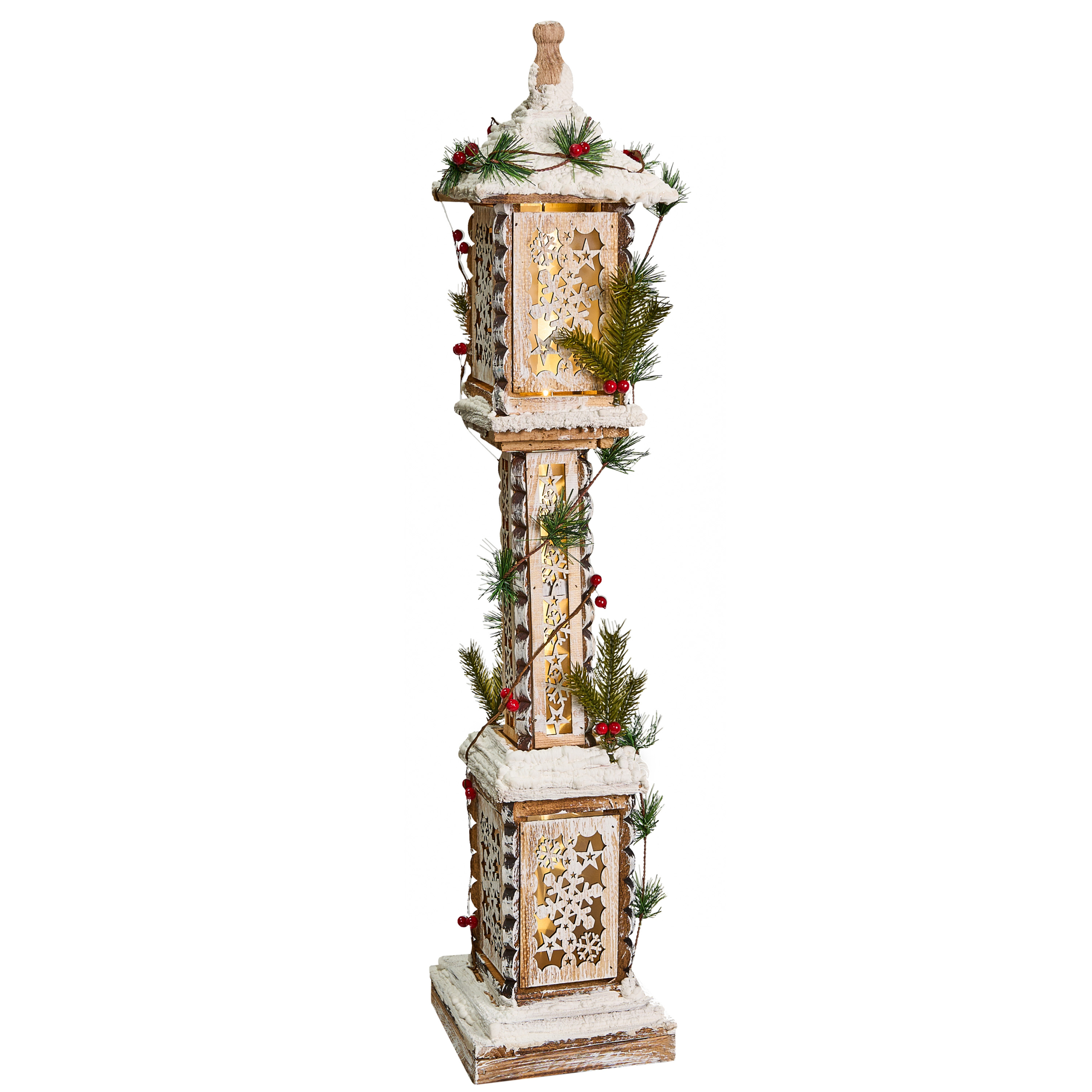 Joulukoriste LED-valo LENTIRA Valopylväs 80 cm Vaaleanruskea