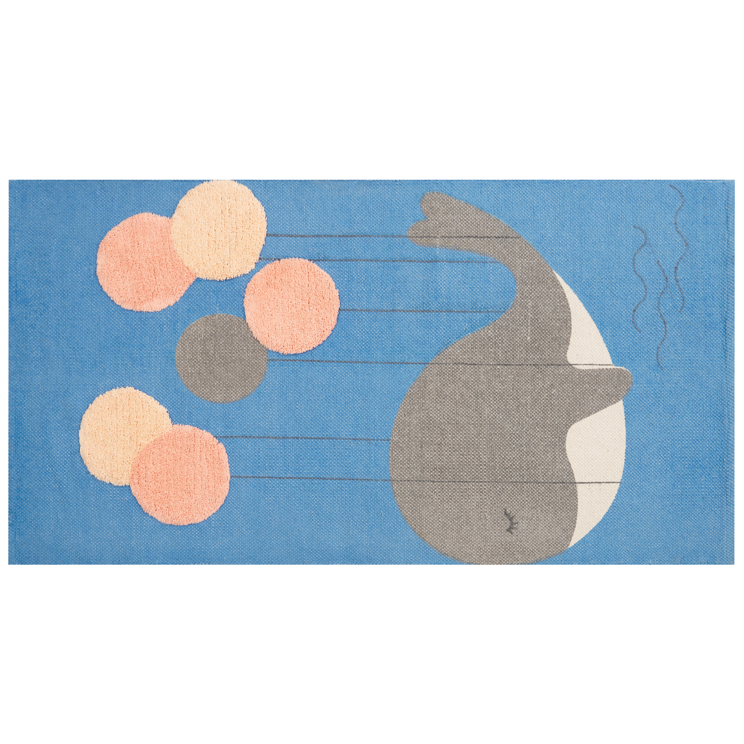 Lastenmatto BALABANG Sininen 80 x 150 cm Puuvilla