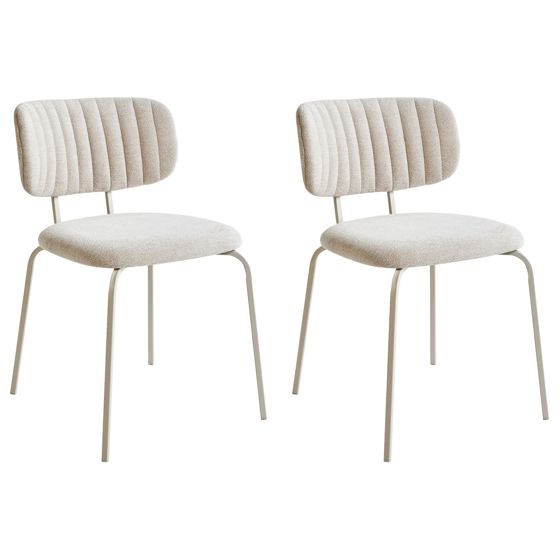 Ruokatuolisetti 2 kpl IRINS chenille Vaaleanbeige