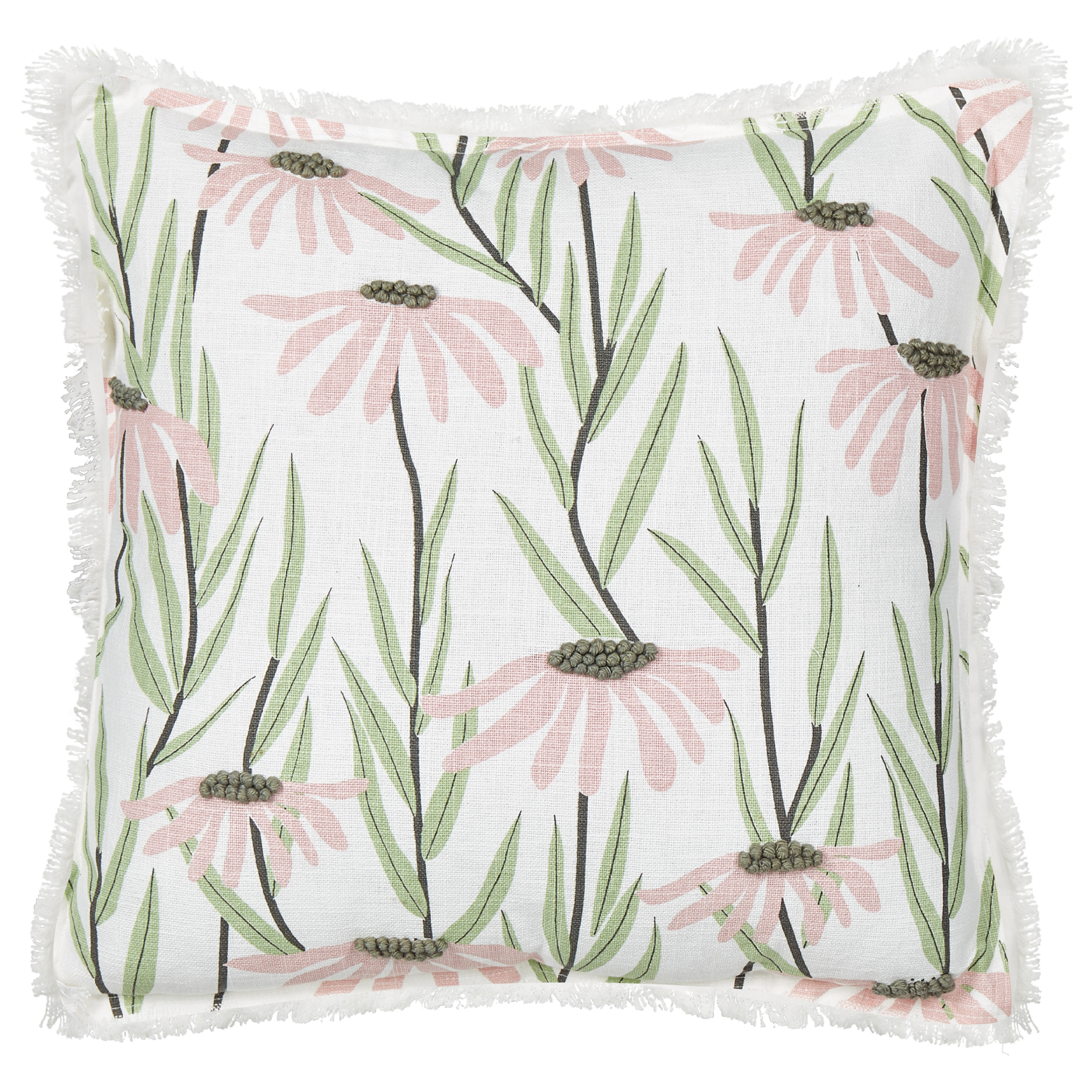 Koristetyyny GYNURA puuvilla 45 x 45 cm Monivärinen Kukkakuvio