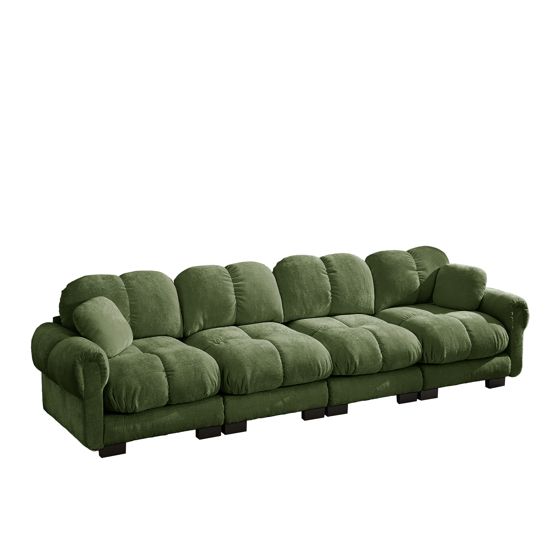 moduulisohva 4-paikkainen vihreä chenille moderni säädettävä