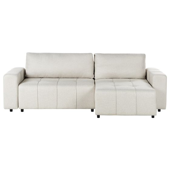 Kulmavuodesohva INNVIK kangas Vaaleanbeige 3-istuttava Vasen