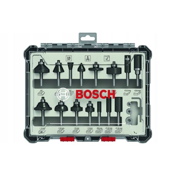 Bosch Jyrsinteräsarja 15-osaa 8 mm varsi