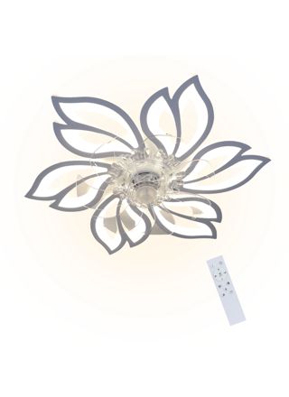 NETTLIFE - kattotuuletin Valolla ja Kaukosäätimellä- himmennettävä, LED - kattovalaisin, ajastintoiminto, luova, muotoilu, 6Valoa