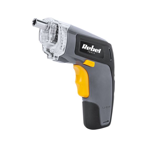 Rebel akkuruuvinväännin 27-kärjellä 3,6 V 1,3 Ah