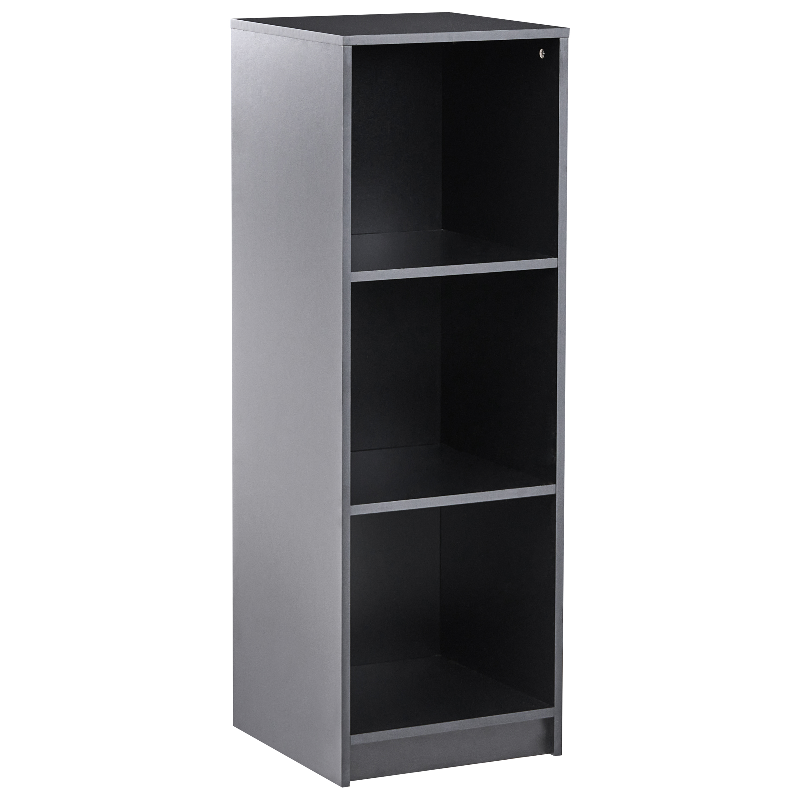Kirjahylly 3 tasoa ZEHNA 117 cm Musta