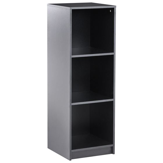 Kirjahylly 3 tasoa ZEHNA 117 cm Musta