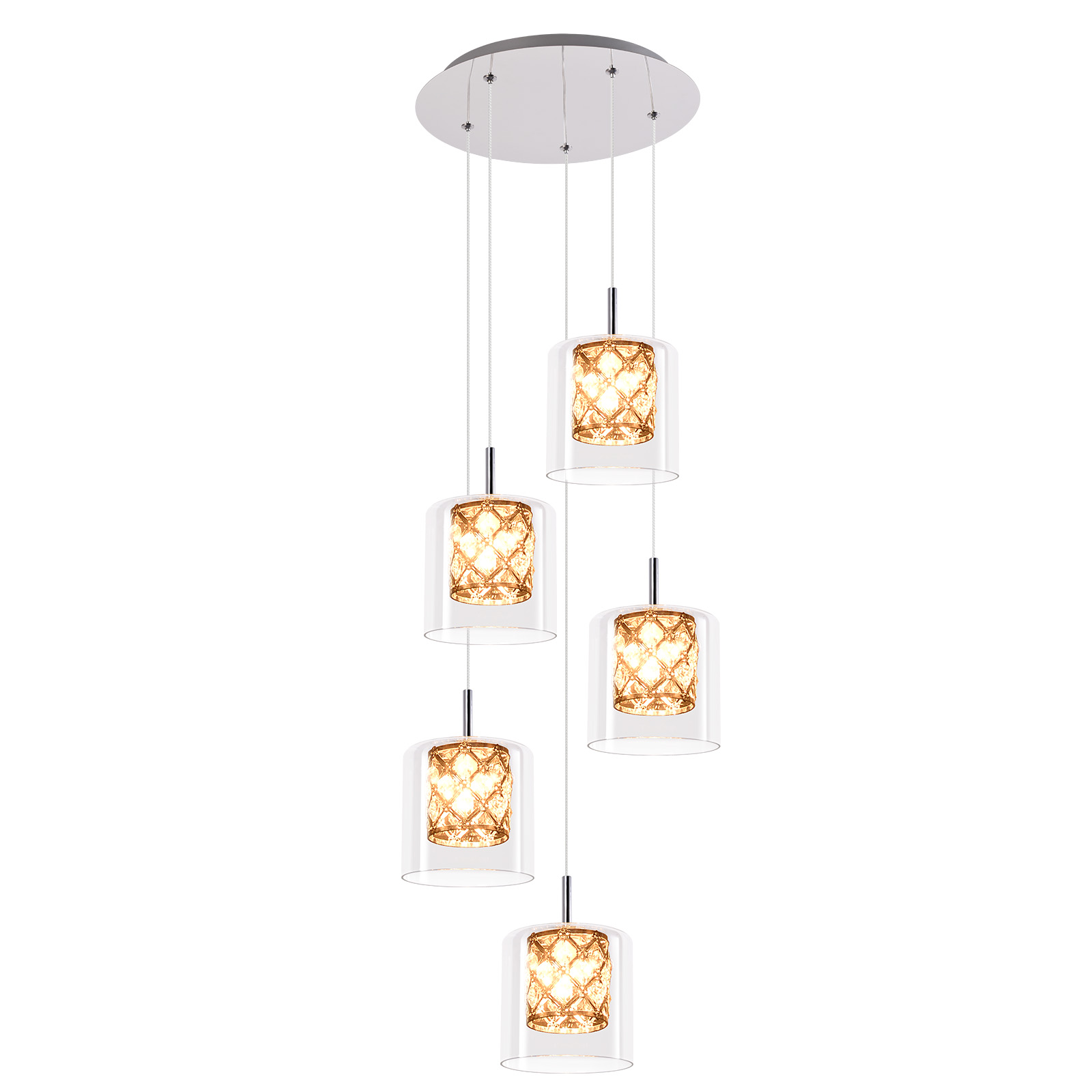 NETTLIFE moderni,kristalli,G9,lasinen,riippuvalaisin,ruokailutilaan,,säädettävä,korkeus