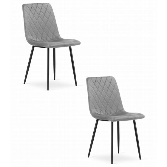 TURIN-tuoli, vaaleanharmaa sametti (2 kpl)