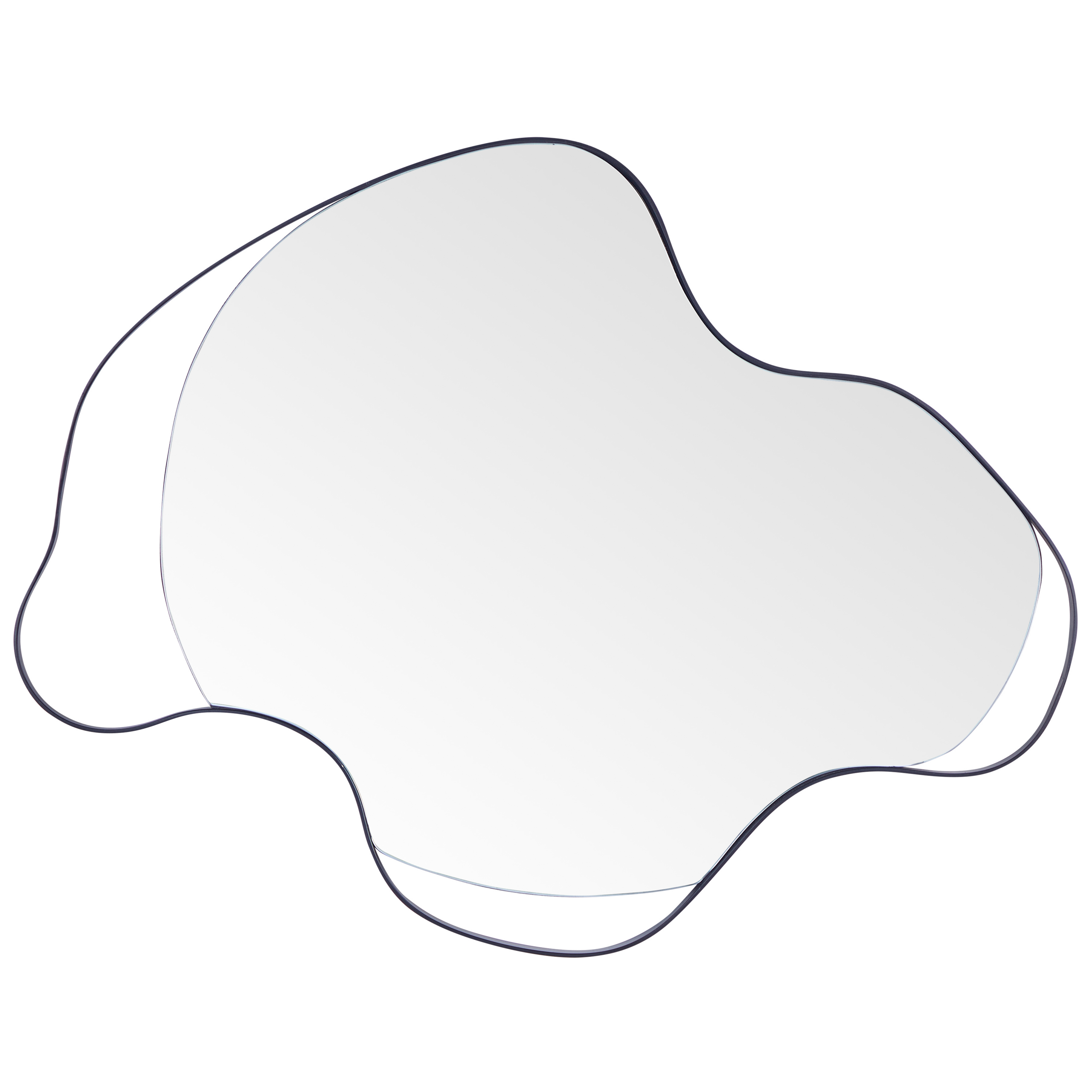 Seinäpeili MELUN 77 cm 59 cm metalli Musta