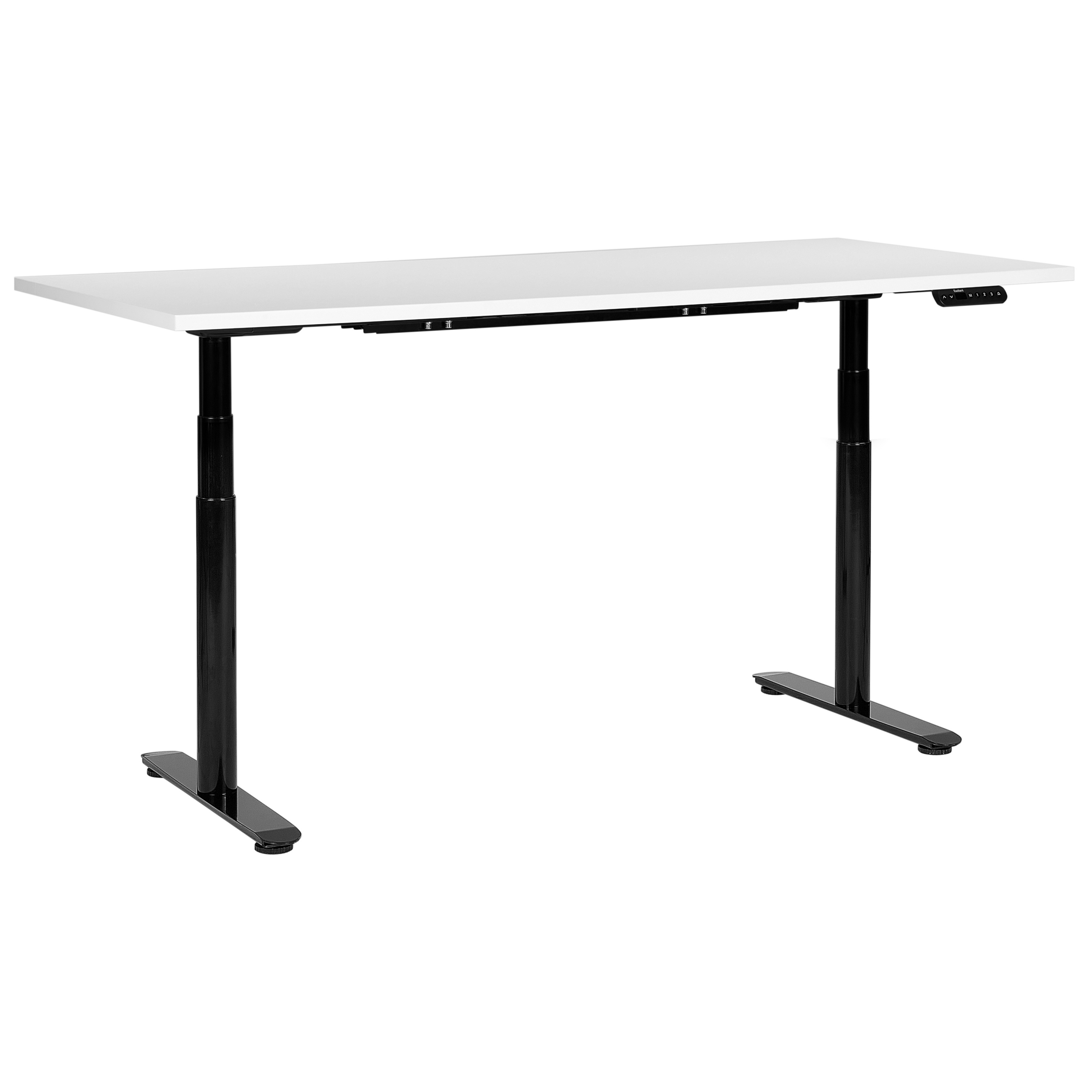 Sähkösäädettävä työpöytä DESTINAS Valkoinen/musta 180 cm 80 cm