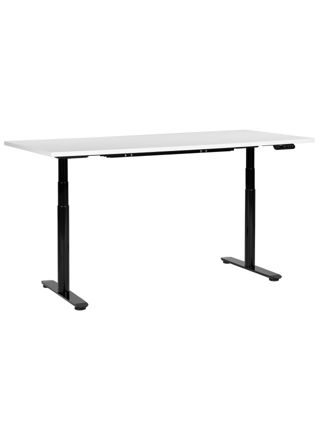 Sähkösäädettävä työpöytä DESTINAS Valkoinen/musta 180 cm 80 cm