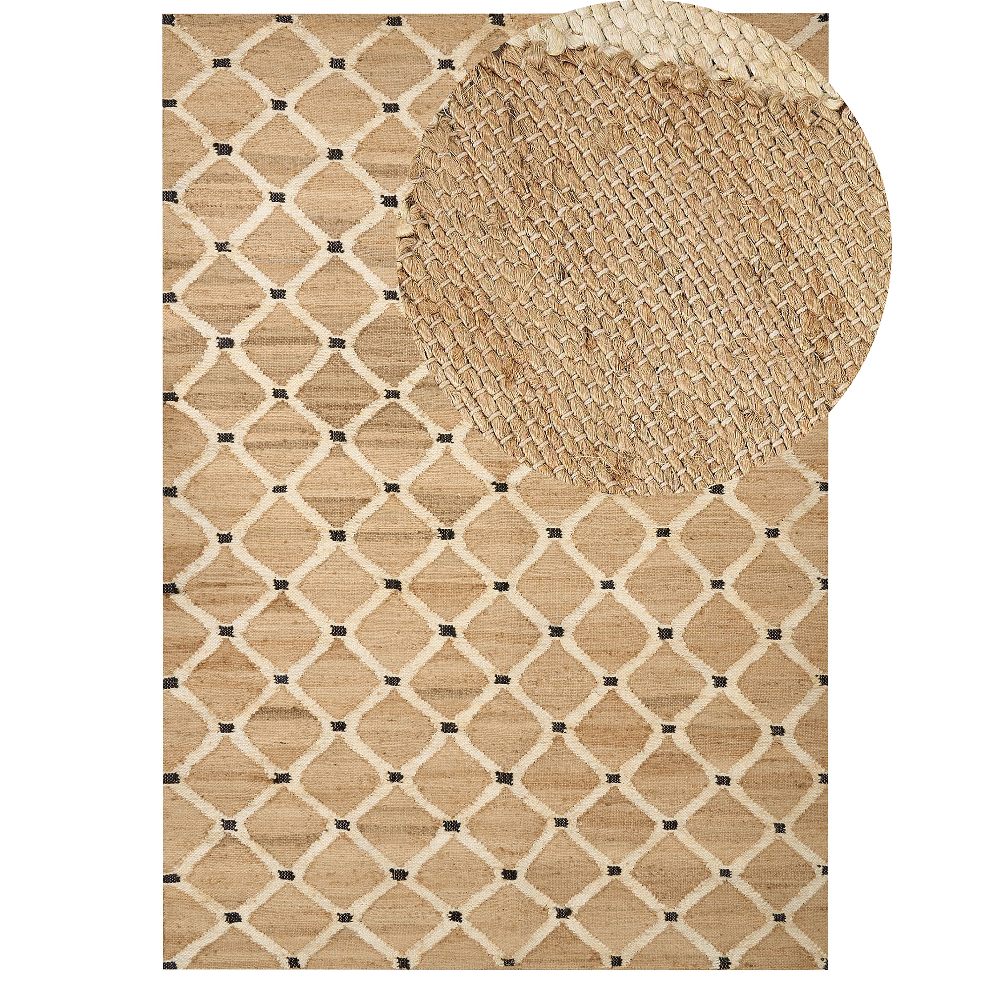 Matto KALEKOY Beige 160 x 230 cm juutti