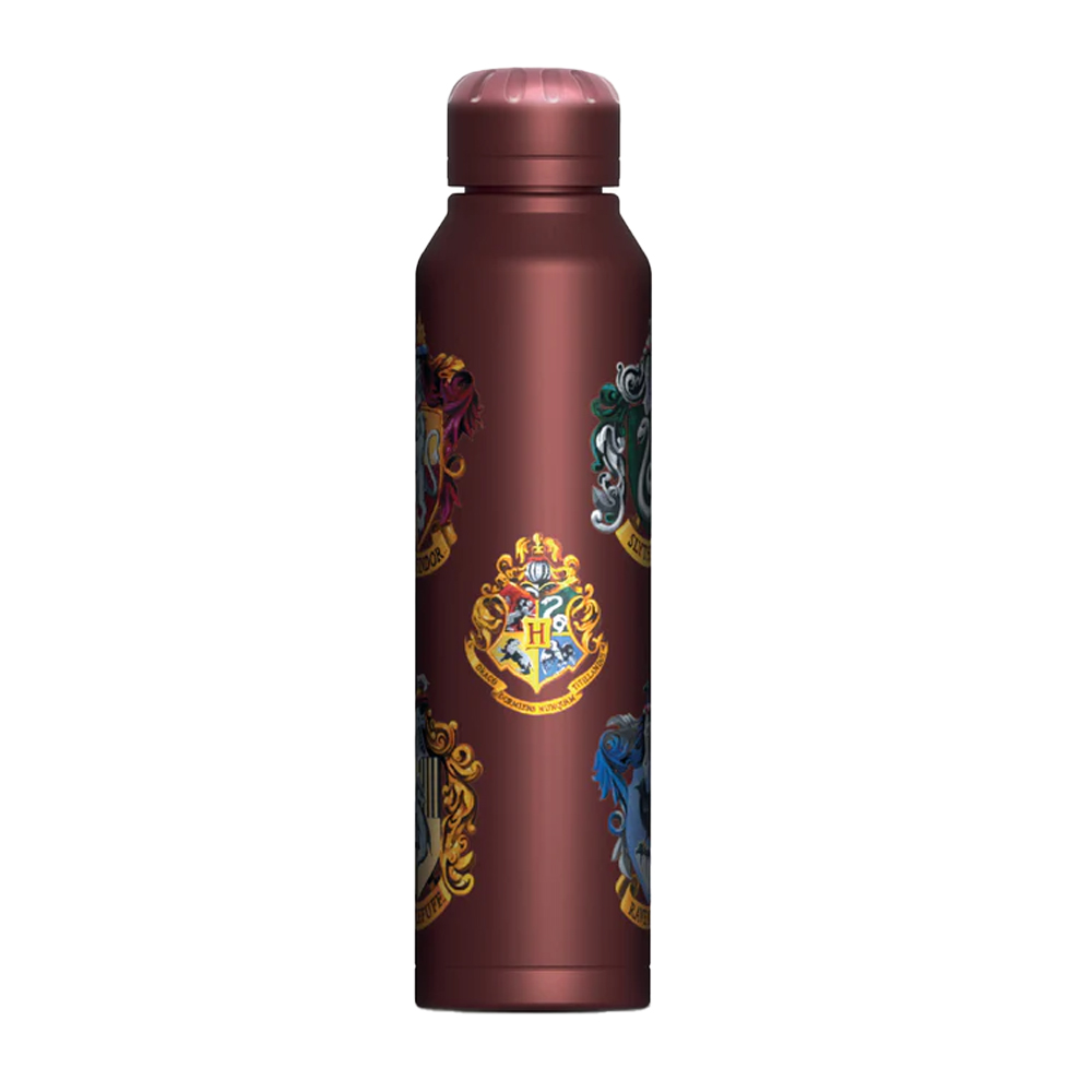 Harry Potter – juomapullo – Hogwarts - 530 ml, ruostumaton teräs – juominen, matkailu, Maroon