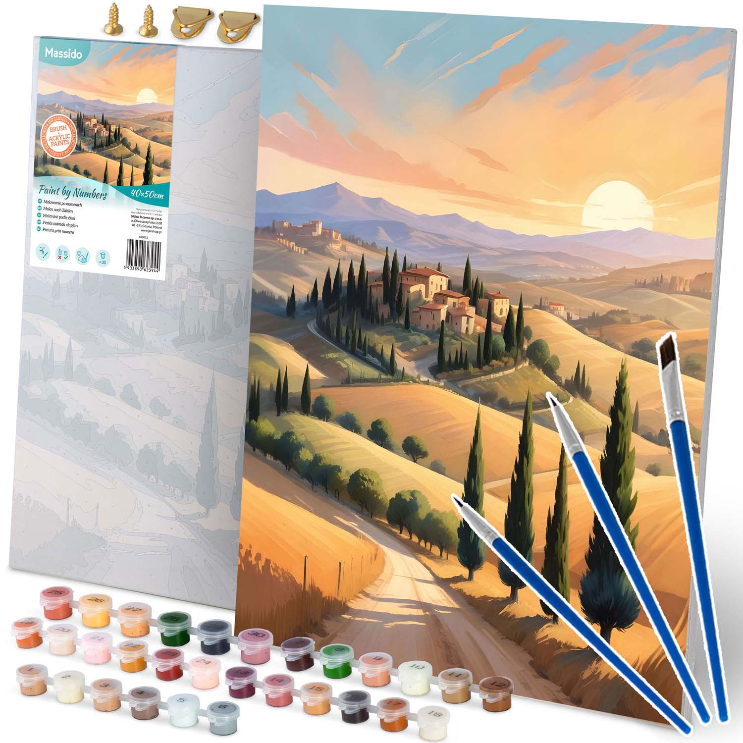 Maalaus numeroiden mukaan 40x50 cm Massido Landscape