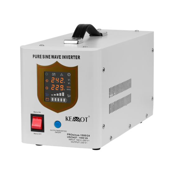 Kemot PROsinus 1500 24V/230V UPS-hätävirtalähde