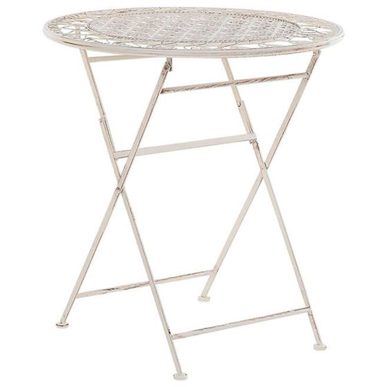 Bistropöytä TRIESTE 70 cm 70 cm Metalli Vaaleanbeige