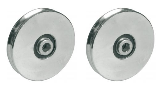 100 mm:n pyöreä urapyörä, jossa 8 mm:n ura kaapelille – 2 kpl:n sarja