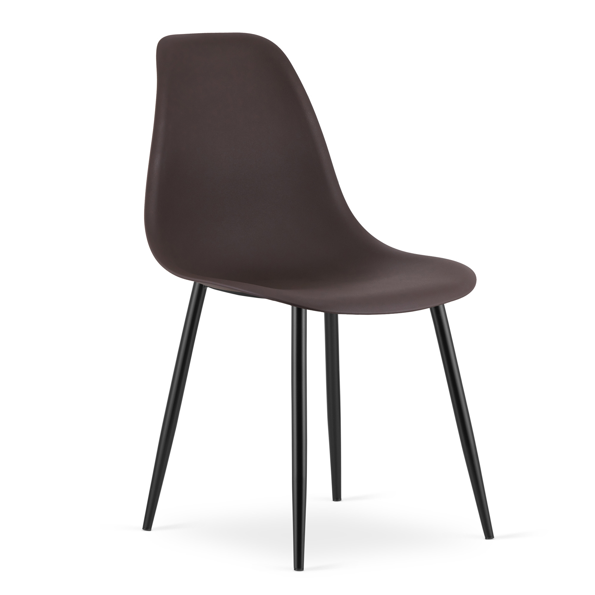 Tuoli - Leobert - WAT - Kaffeeruskea/mustat jalat - 46x51x84 cm - setti 4 kpl