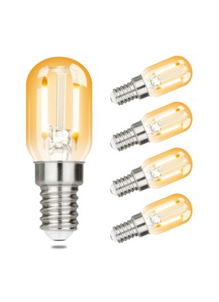 NETTLIFE 4 kpl E14 LED - lamppuja, lämmin valkoinen vintage - lamput, T22, 2 W, retrotyylinen Edison - kanta, 2700 K, energiansäästölamppu, ei - himmennettävä