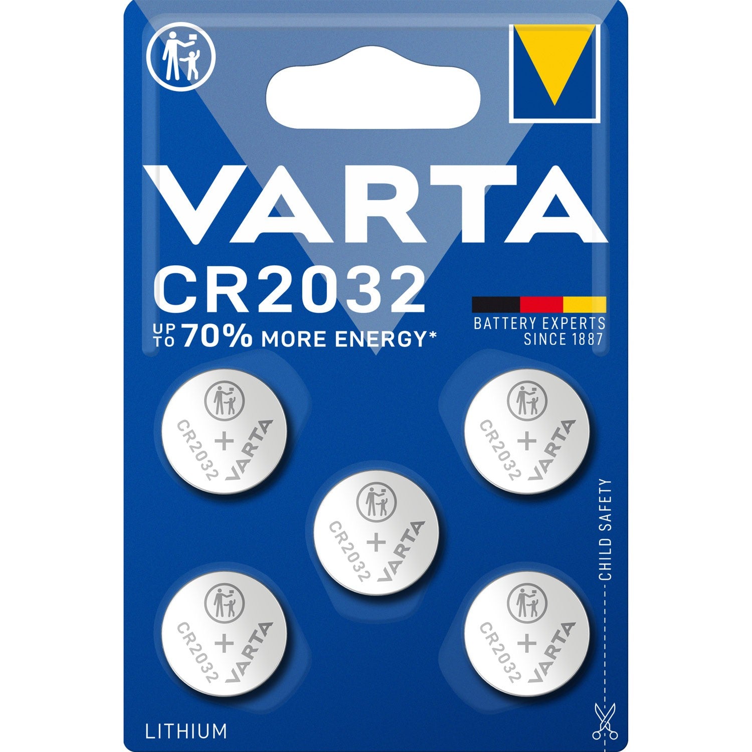 CR2032 3V Lithium Nappiparisto 5 kpl