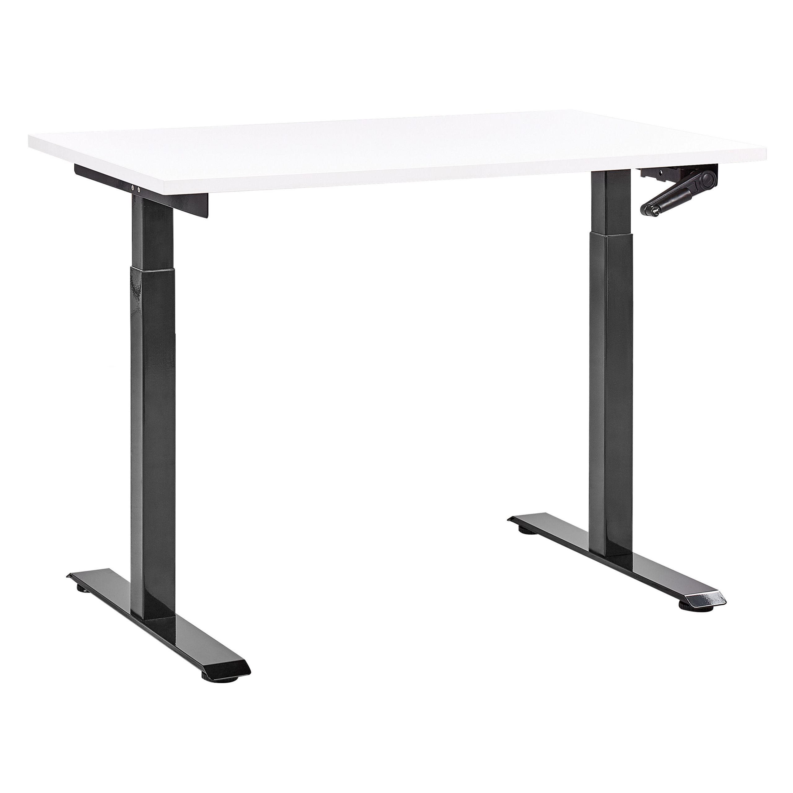 Manuaalisesti säädettävä työpöytä DESTINES Valkoinen/musta 120 cm 72 cm