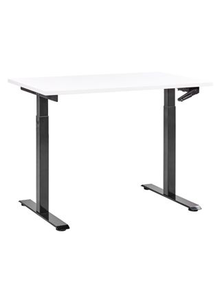 Manuaalisesti säädettävä työpöytä DESTINES Valkoinen/musta 120 cm 72 cm