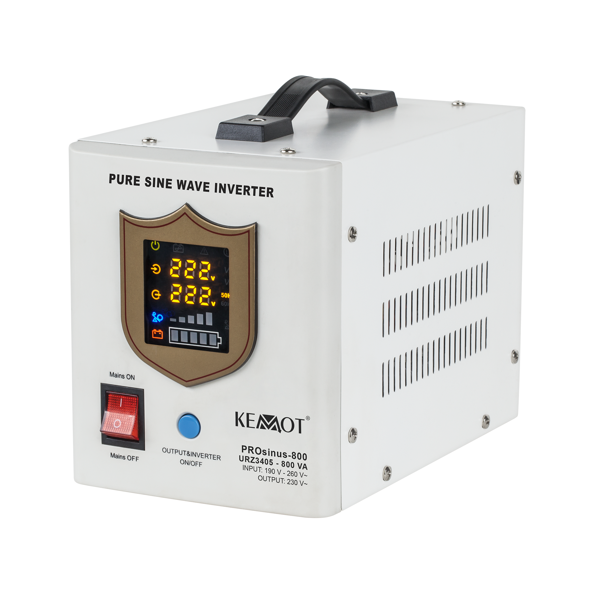 Kemot PROsinus 800 12V/230V UPS-hätävirtalähde