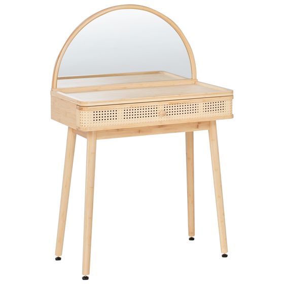 Kampauspöytä peilillä RANCHERIA Vaaleanruskea