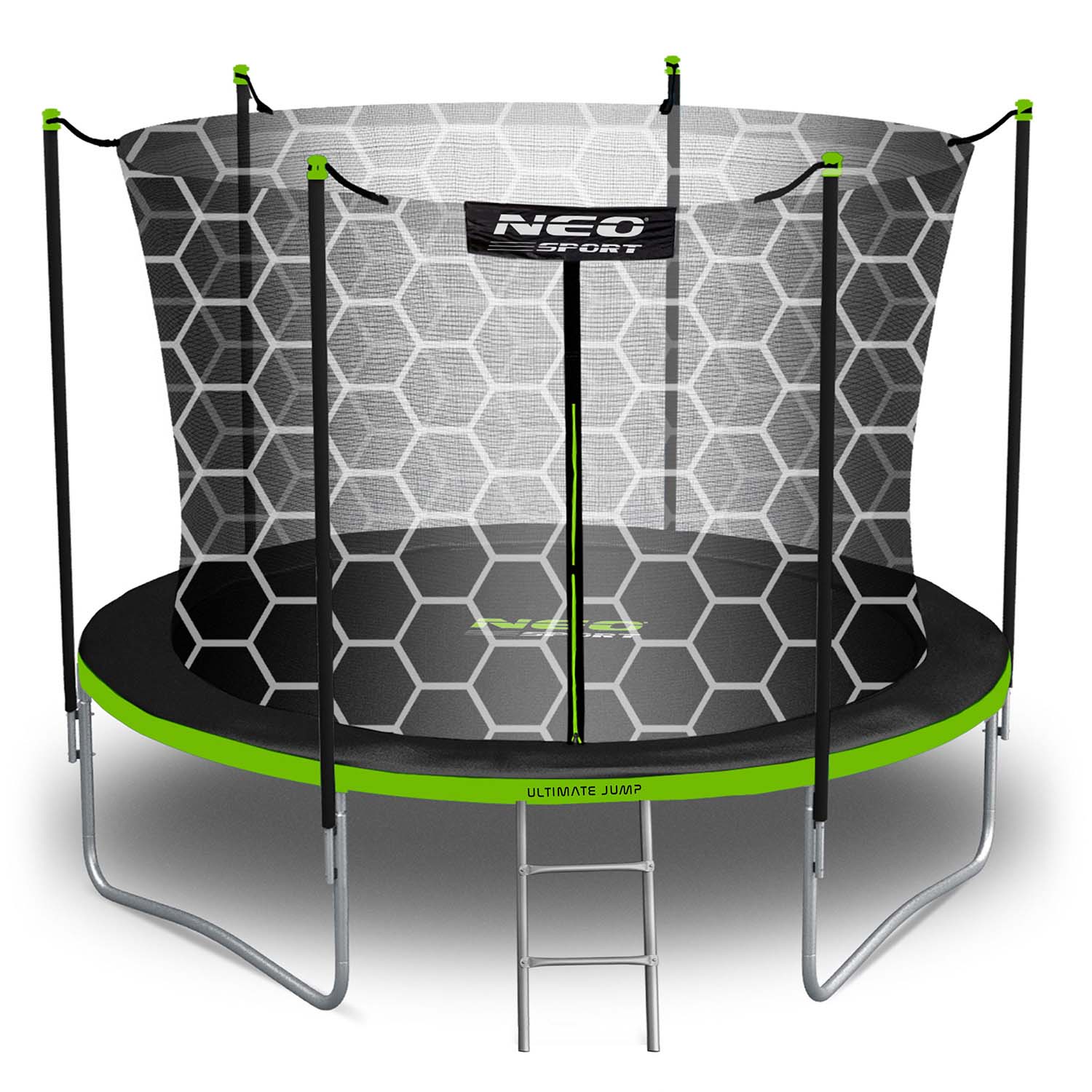Neo-Sport 183 cm pihatrampoliini sisäverkolla ja tikkailla