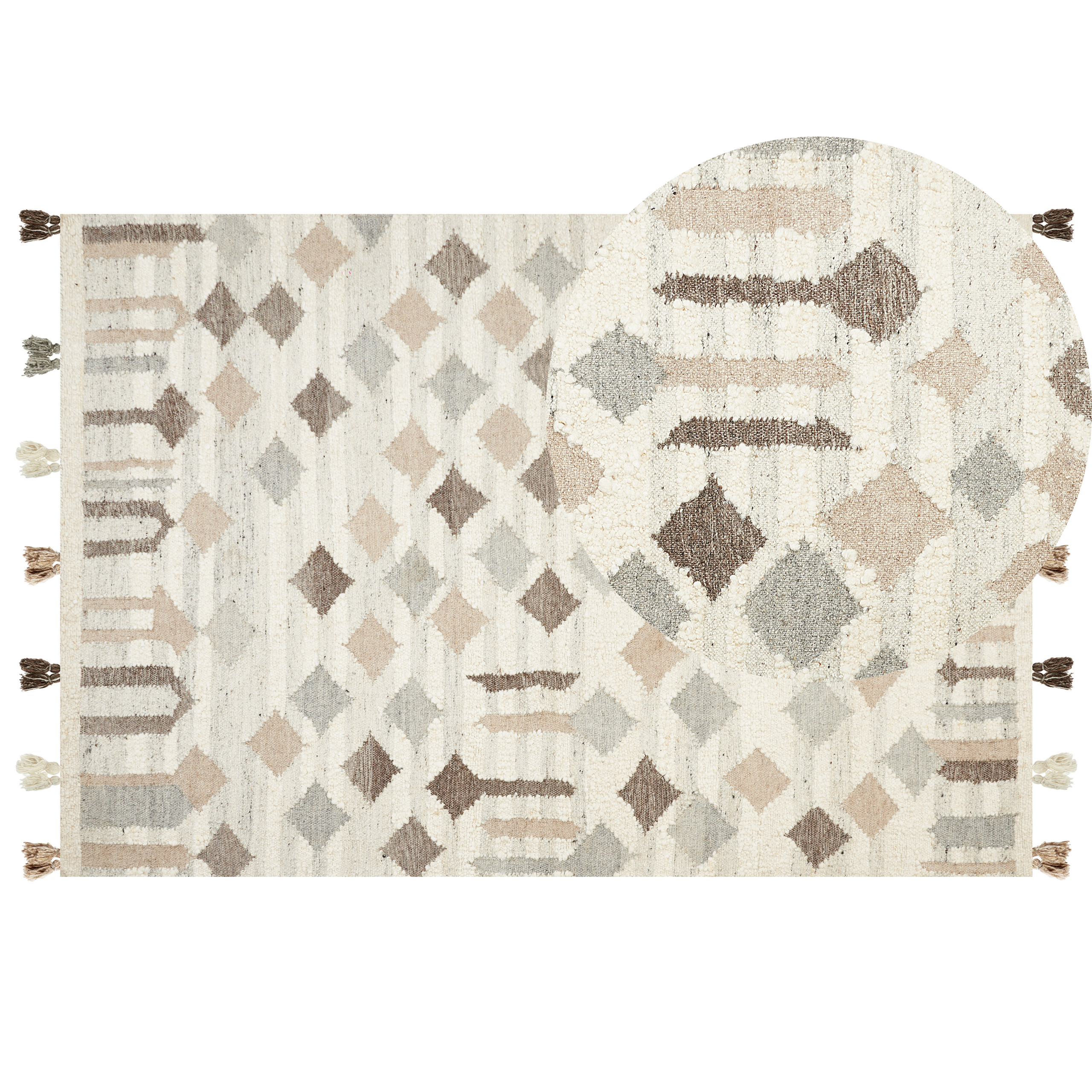 Matto KAGHTSRASHEN Beige 160 x 230 cm villa Kelim-matto