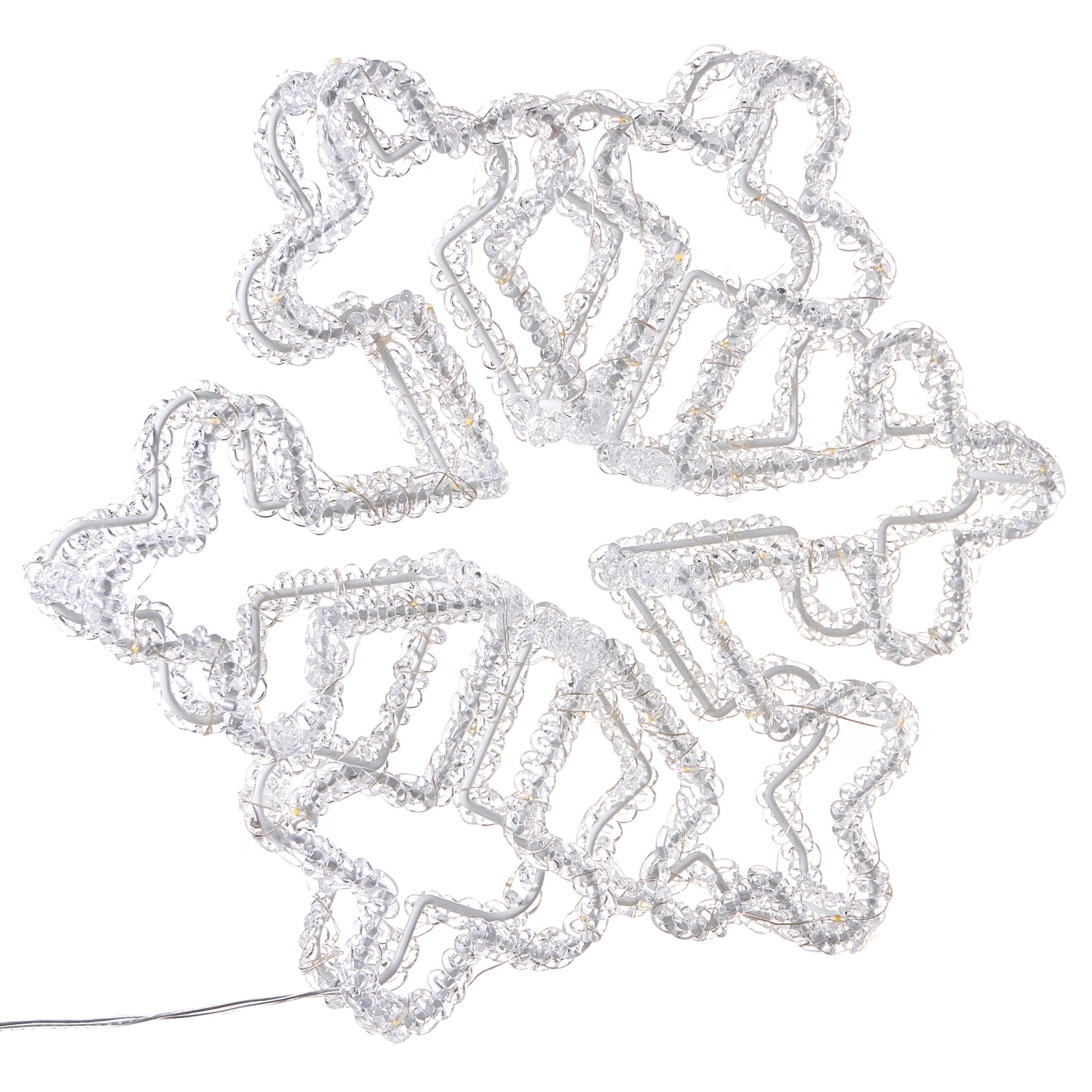 Ulkokoriste LED-valo SILVERAN Lumihiutale 28 cm Valkoinen