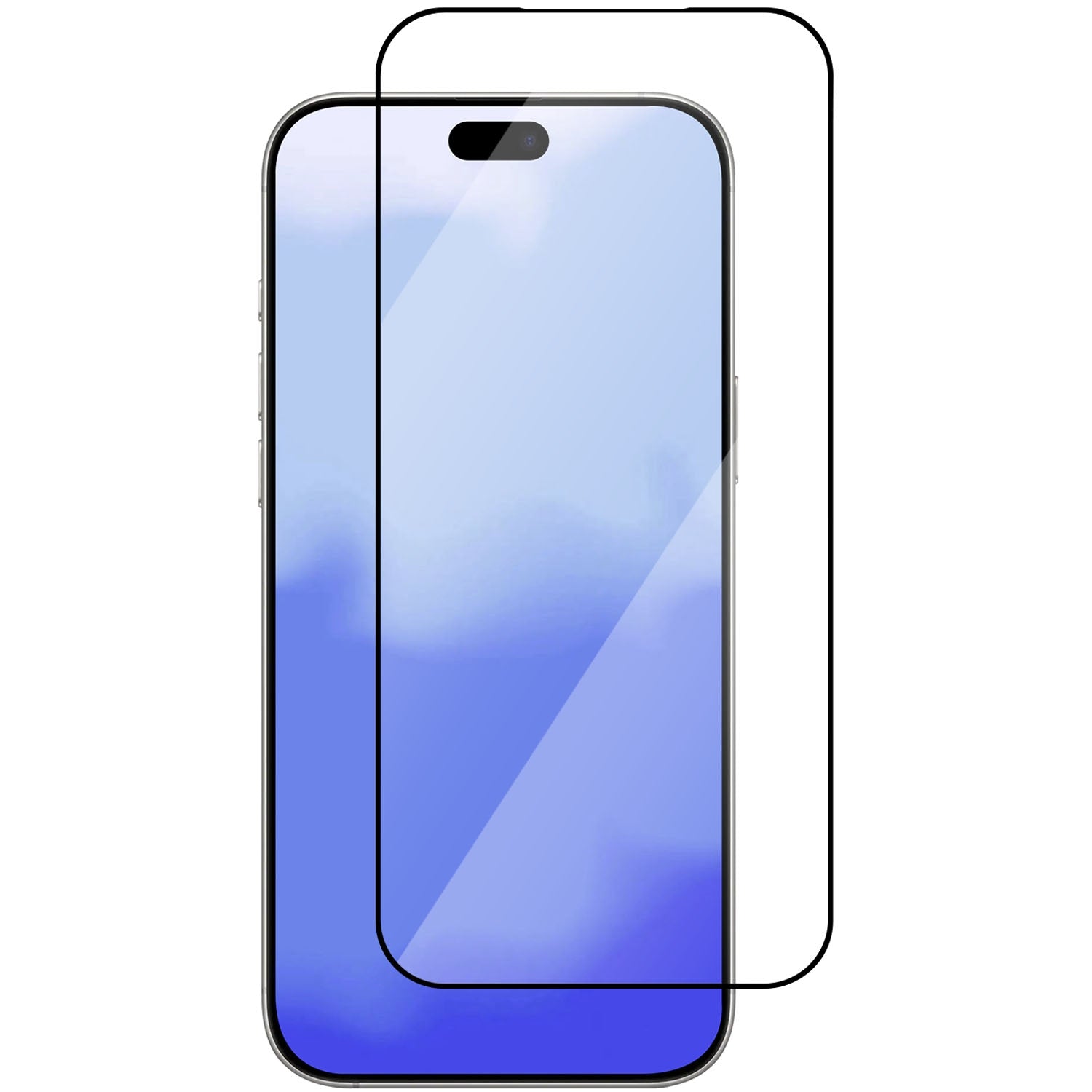 iPhone 17 Pro karkaistu lasi näytönsuoja, musta