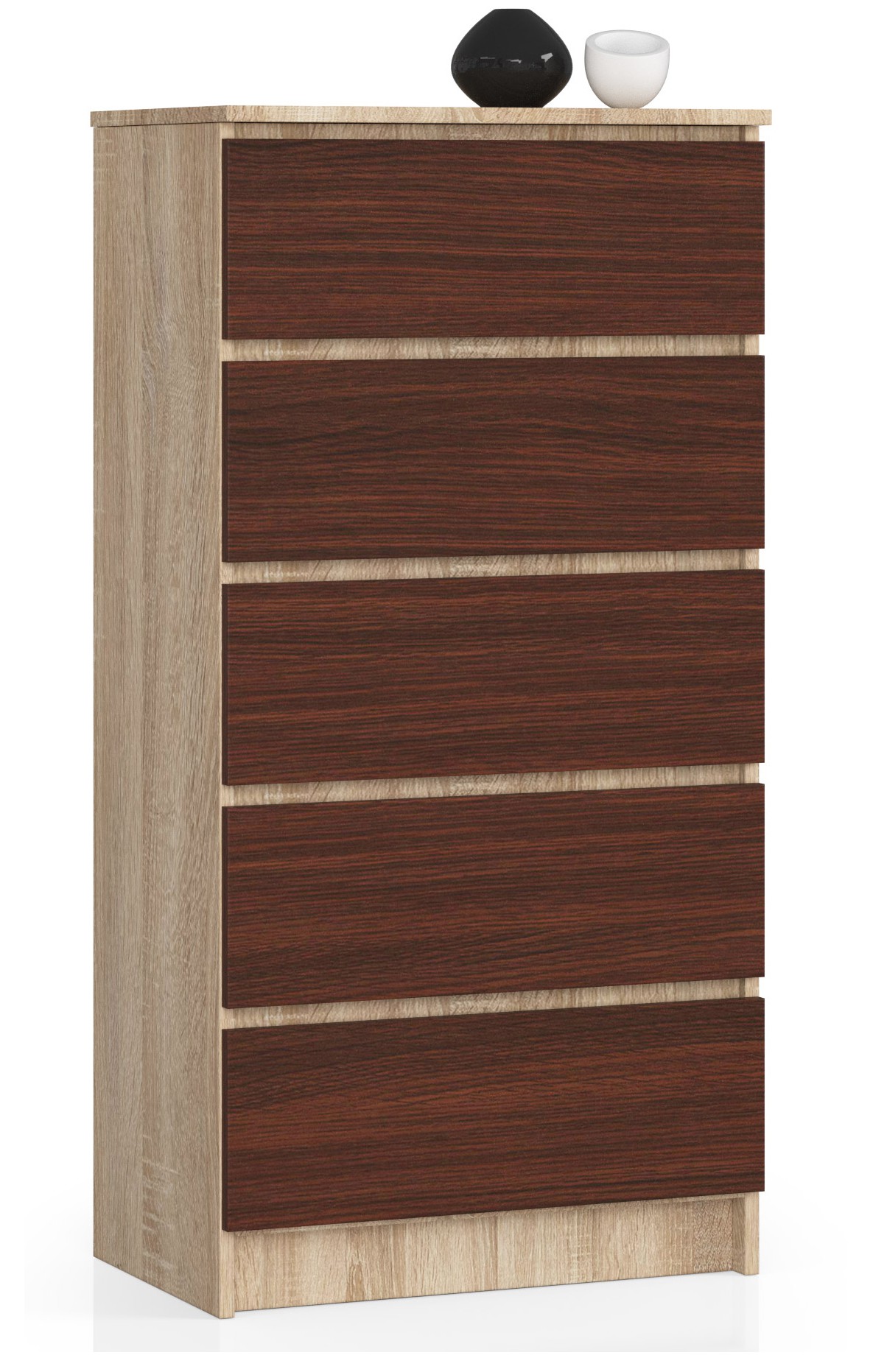 Akord Lipasto 5 Laatikoa Sonoma-tammi/Wenge 60x40x121