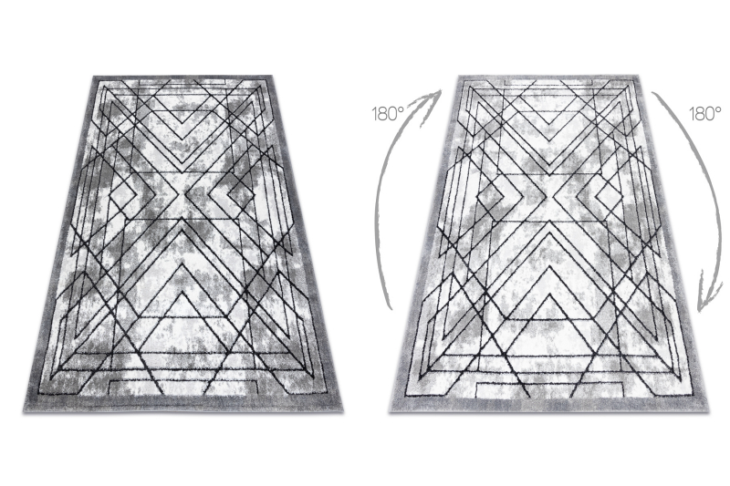 Matto moderni COZY Tico, geometrinen - harmaa 140x190 cm