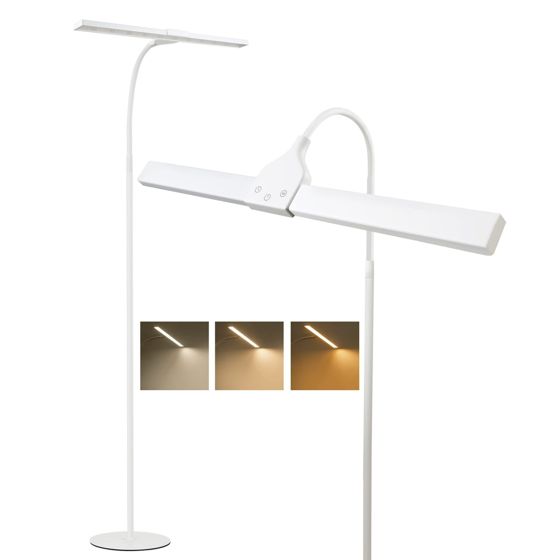 NETTLIFE LED - lattiavalaisin olohuoneeseen, himmennettävä - 156 cm moderni 10 W kosketusohjattava lukulamppu ajastimella