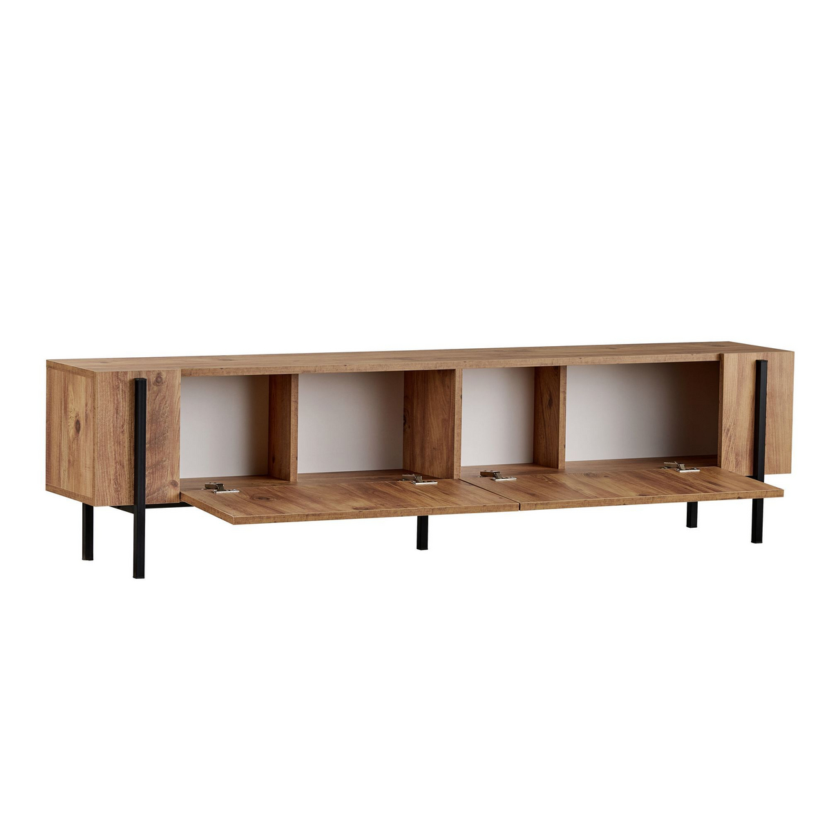 Norda Design Moderni TV-taso, 180 cm | 100 % melamiinipinnoitettu, metallijalat | Tyylikäs ja kestävä