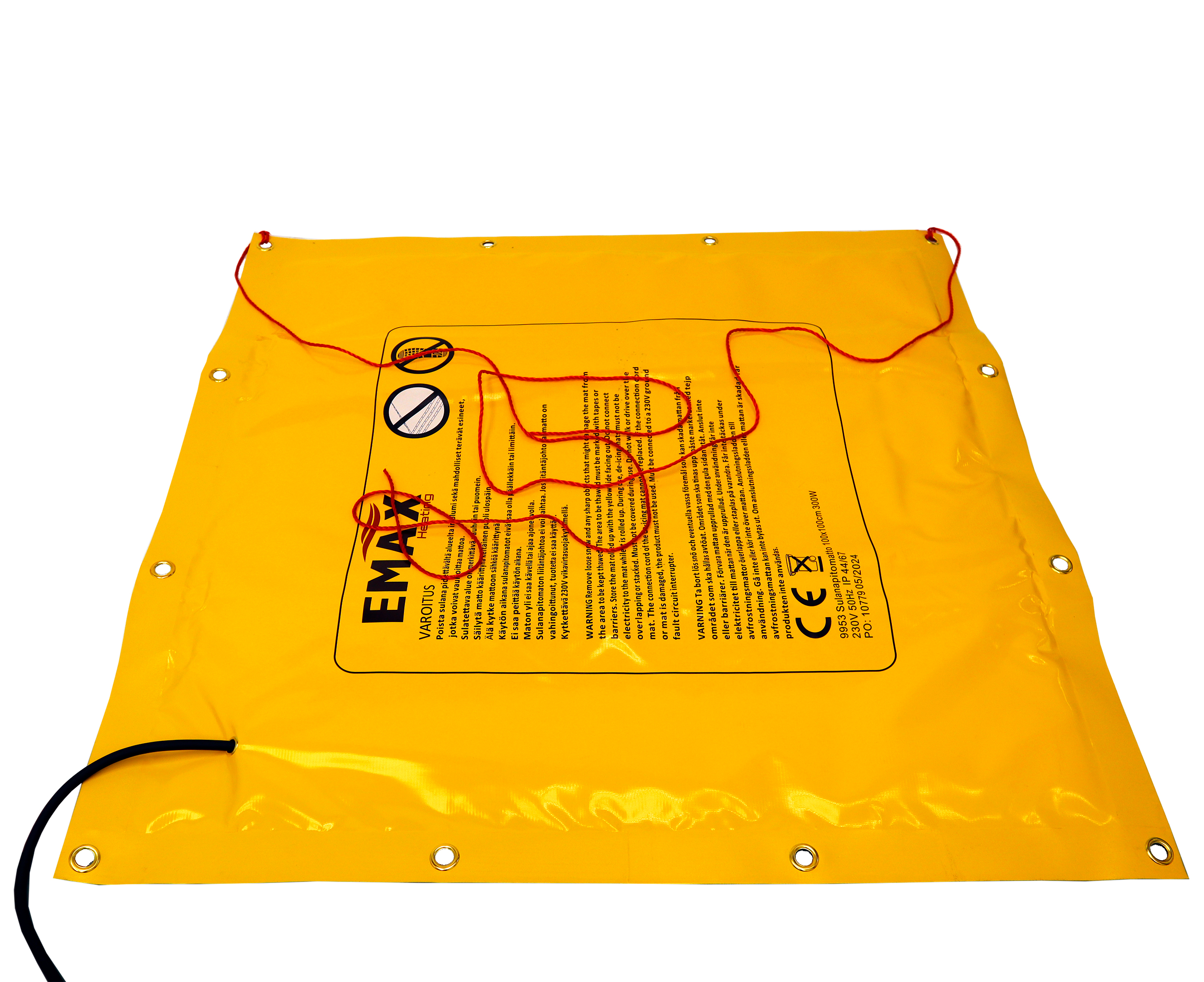 Emax Heating Sulanapitomatto 100x100cm 300W 230V pistotulpalla