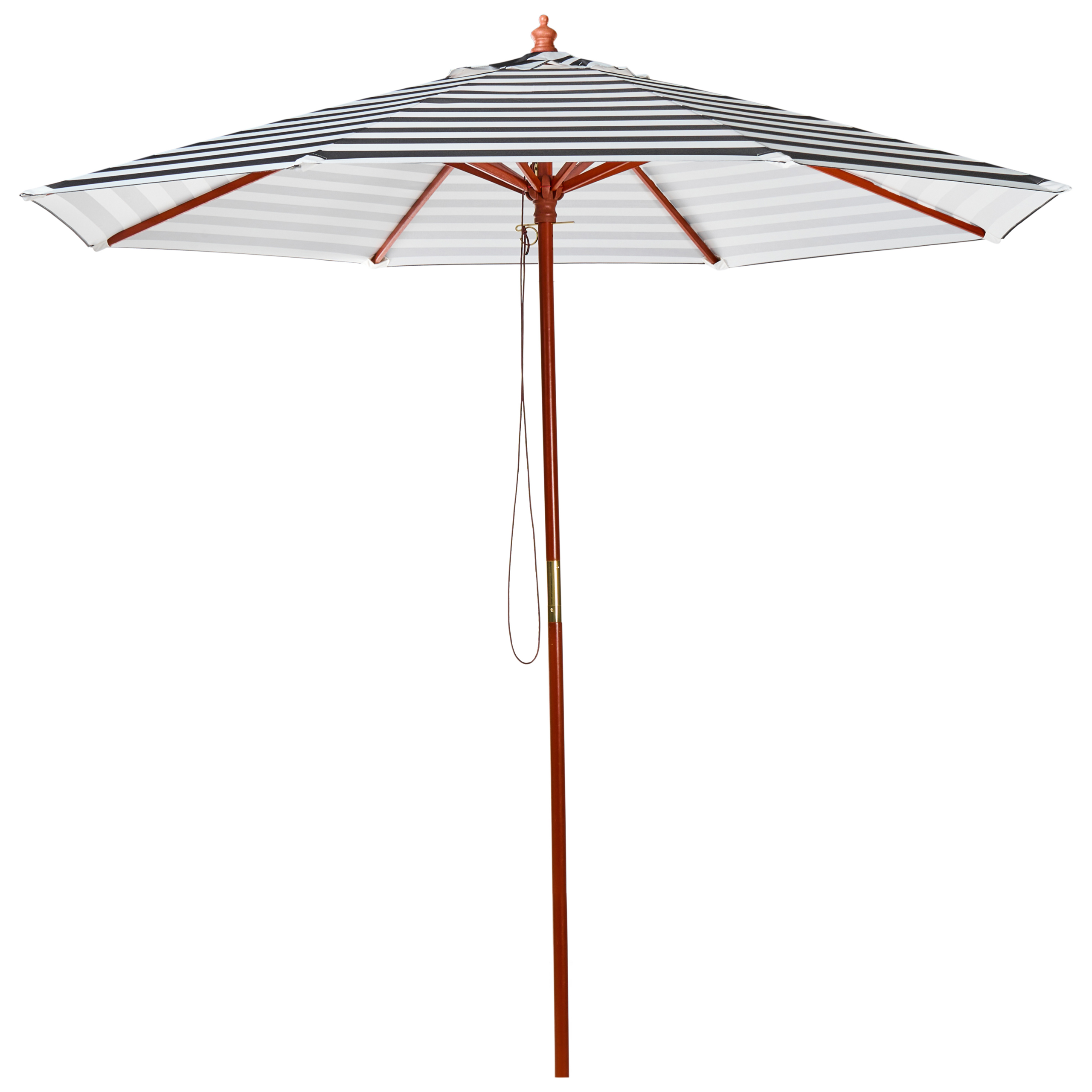 Aurinkovarjo 260 cm FERENTILLO Musta/valkoinen