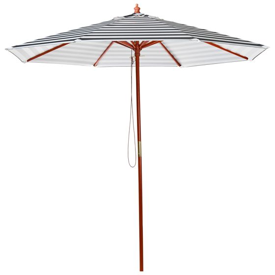 Aurinkovarjo 260 cm FERENTILLO Musta/valkoinen