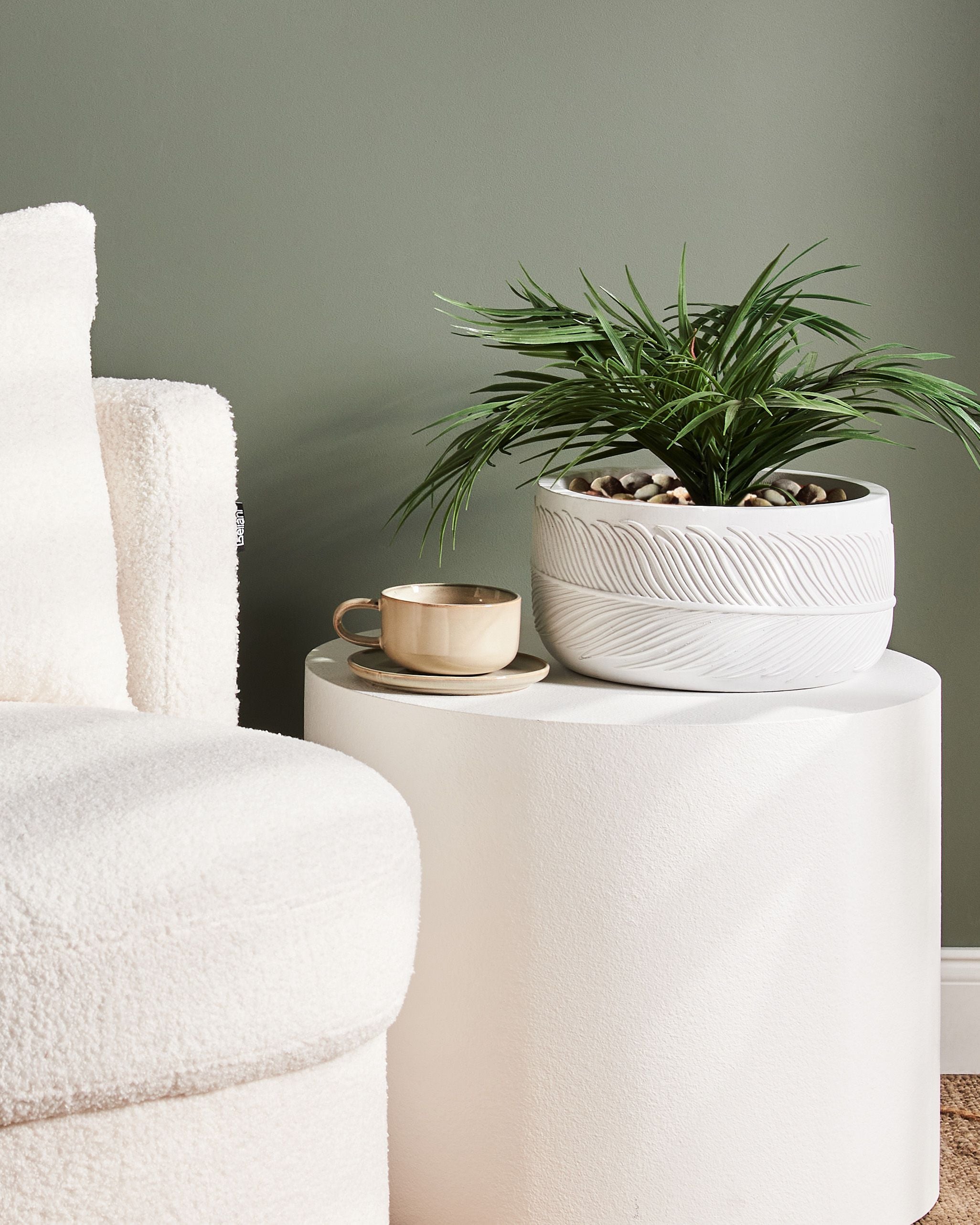 Kukkaruukku FTERO 25 cm Luonnonvalkoinen