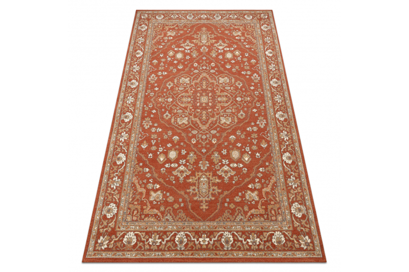 Villamatto SOHO Kukat luonnon terrakotta / beige