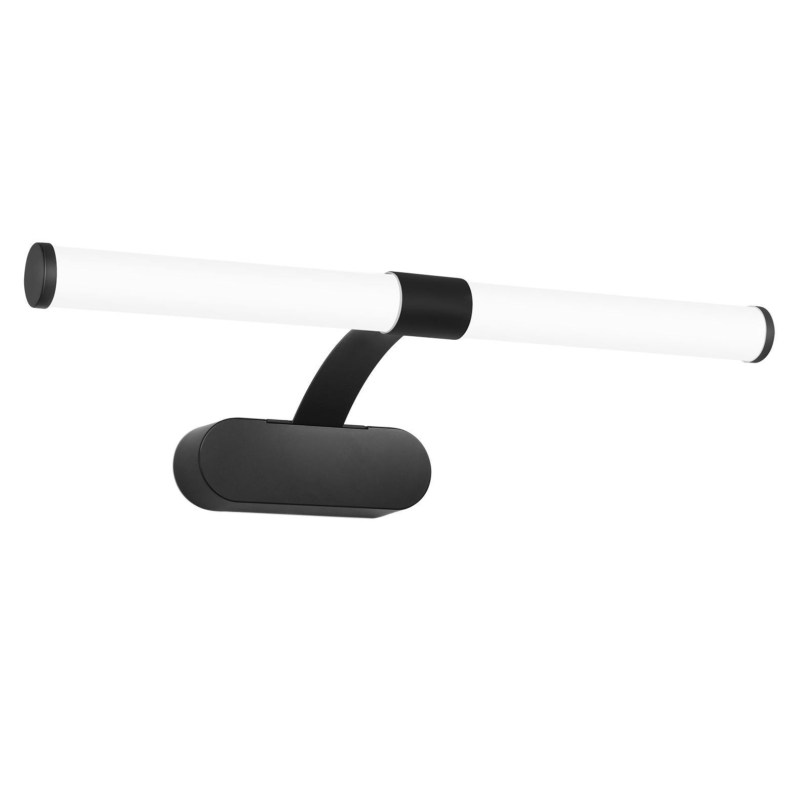 NETTLIFE LED-kylpyhuoneen, seinävalaisin, LED-peilivalaisin, neutraalinValkoinen valo, 4000Kelviniä, 6WVedenpitävä, IP44 leveys, 400 mm, musta