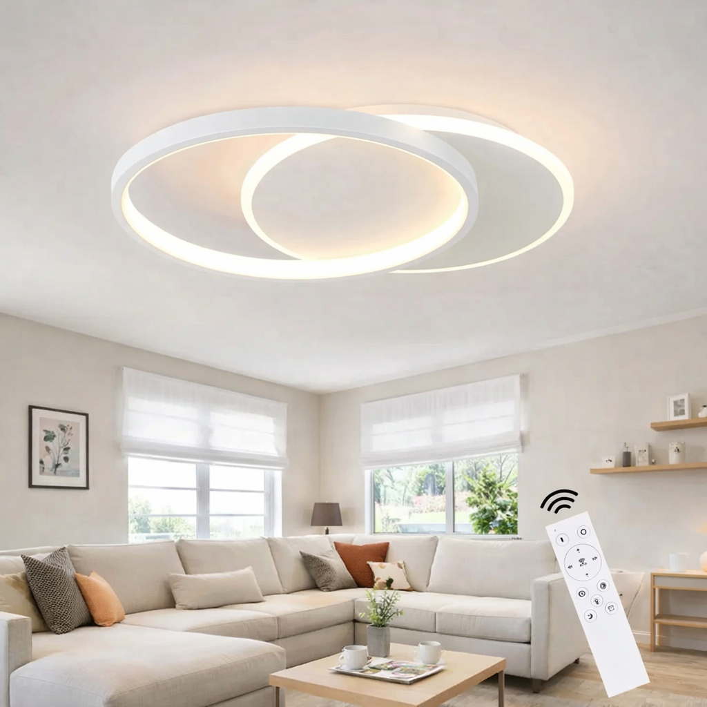NETTLIFE LED - kattovalaisin, himmennettäväKaukosäätimelläVarustettu Kattovalaisin, 35W, moderni, litteä, pyöreä, 41CM