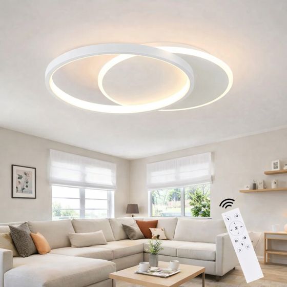 NETTLIFE LED - kattovalaisin, himmennettäväKaukosäätimelläVarustettu Kattovalaisin, 35W, moderni, litteä, pyöreä, 41CM