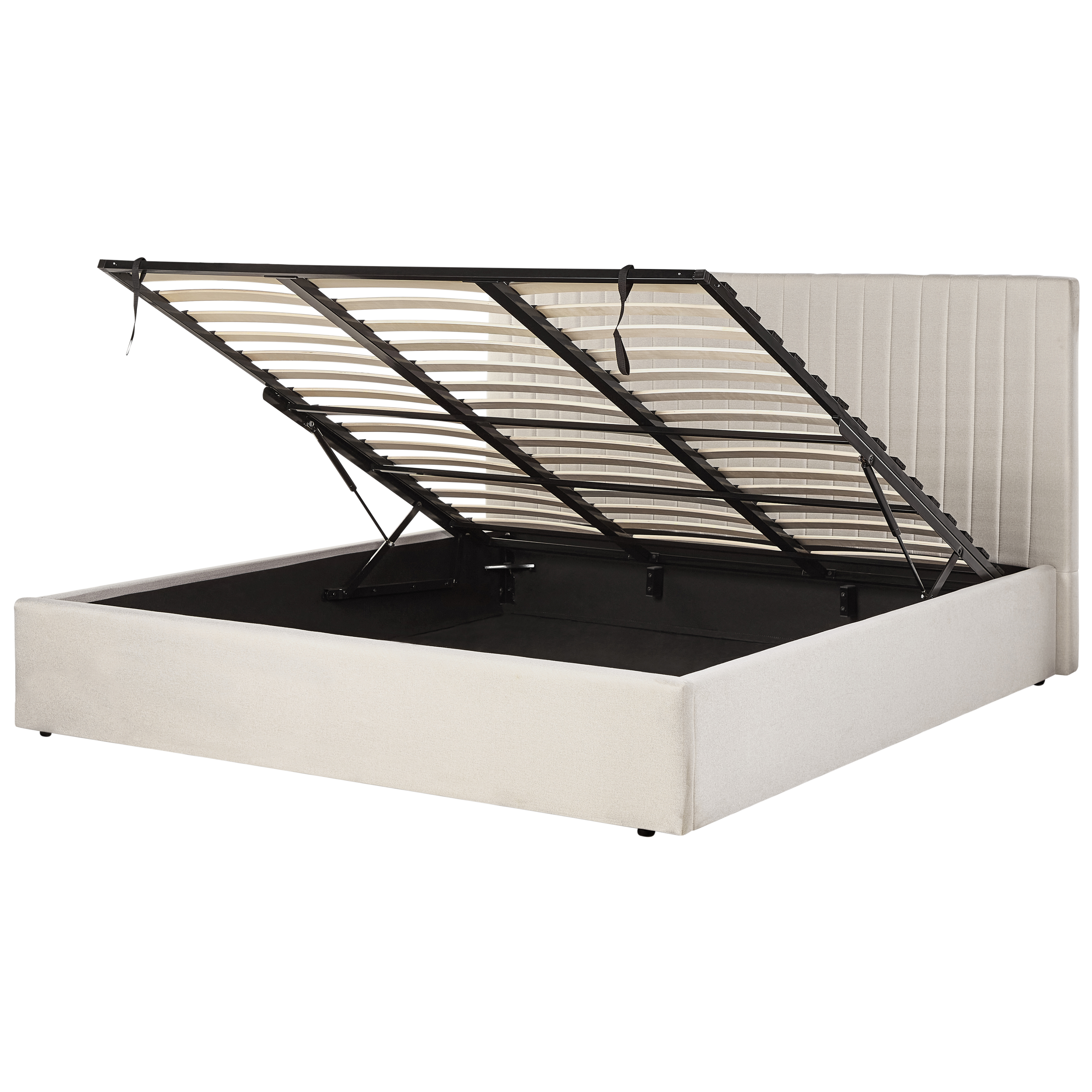 Sänky säilytystilalla kangas VION 180 x 200 cm Beige